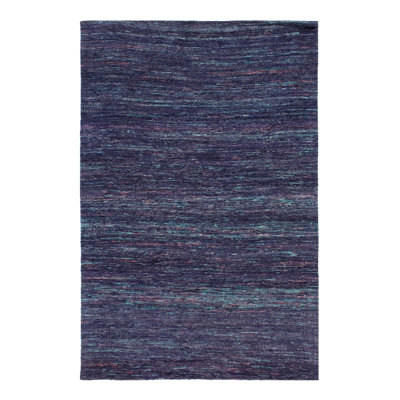 Soie contemporaine à tissage plat 10 pi x 14 pi Sari