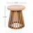Round Coffee Table Of Wood With Finish For Outdoor Backyard And Garden - Versatile Placement, Low Maintenance Side Look, Poolside Lounge Areas High Capacity, 15.56 Inch Surface-534394341-534394330