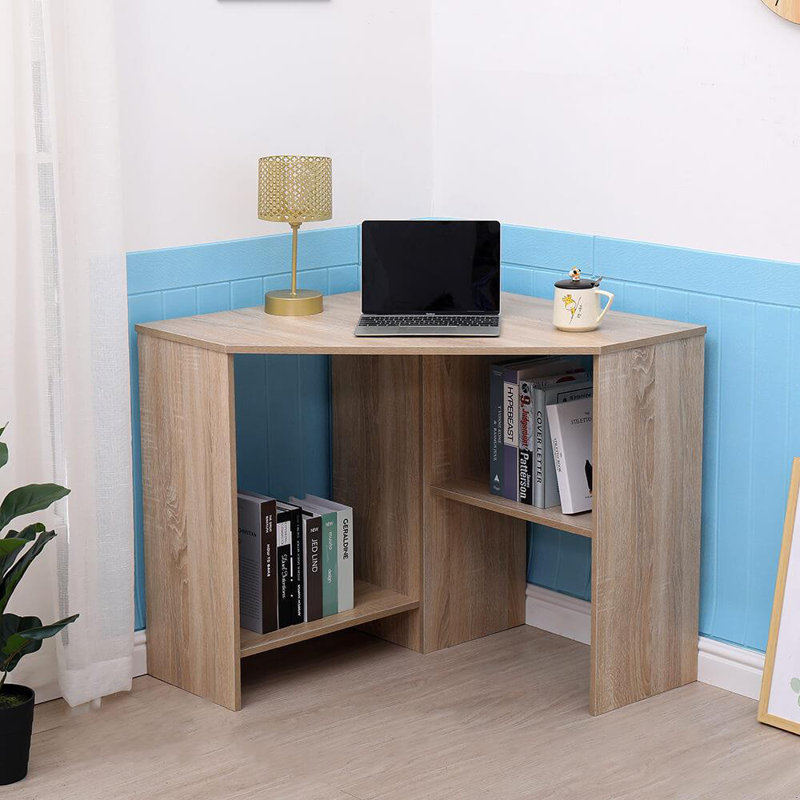 Zytavious Corner Computer Desk, Oak