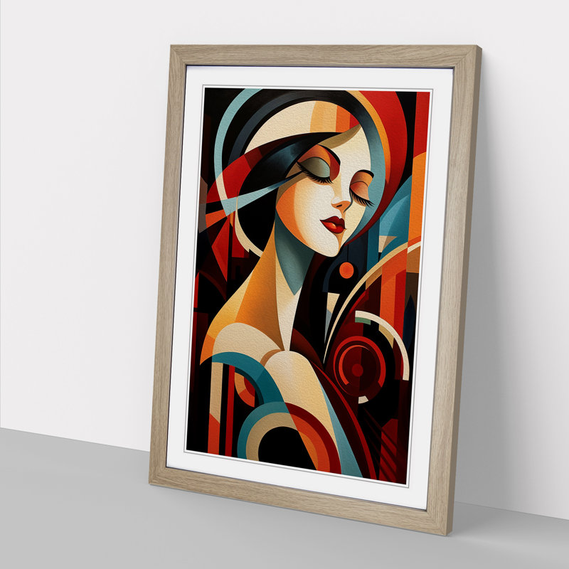 Single Picture Frame Print on Wood, Oak Framed, 64cm H x 46cm W