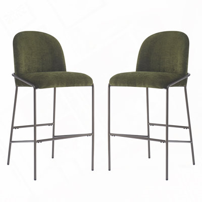 Metal Upholstered Barstool by Latitude Run