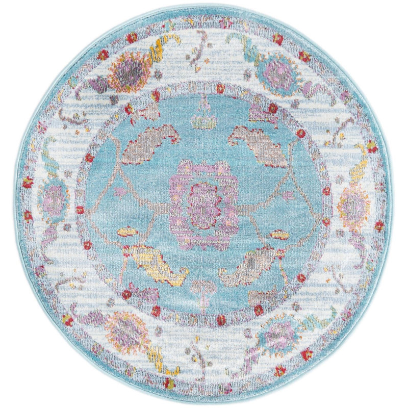 Paragon Floral Indoor Rug, Round 3'3"