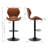 Enmond Swivel Adjustable Height Counter & Bar Stool with Metal Frame and Round Footrest, Faux Leather Counter Stool for Kitchen Island-1103858744