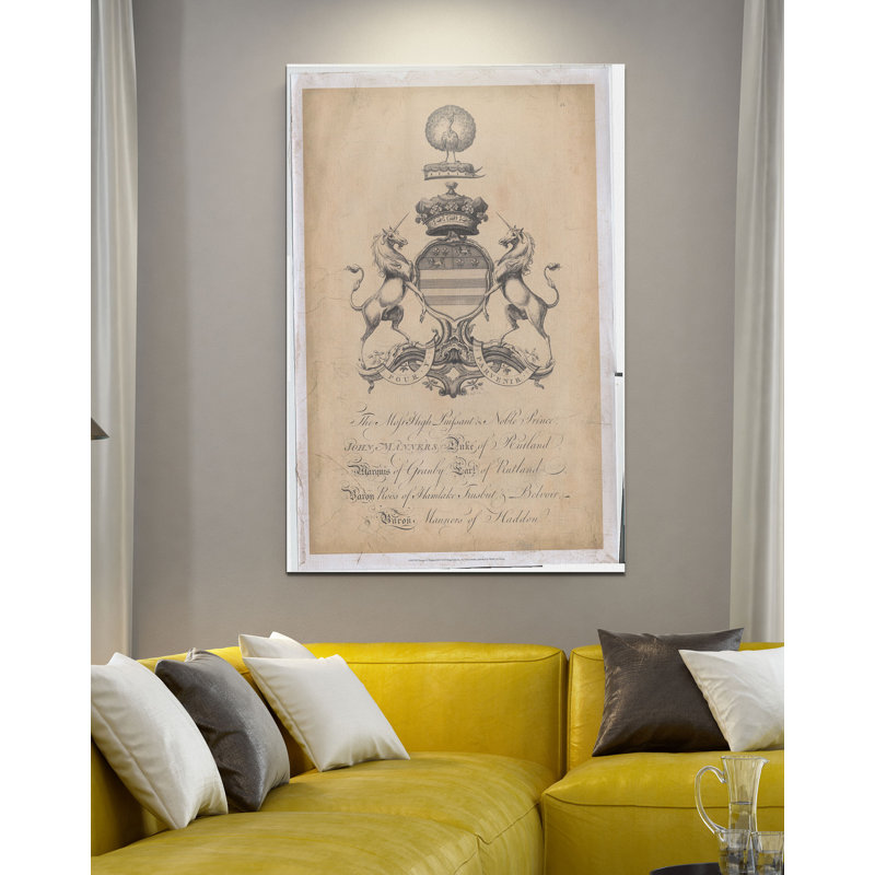«Peerage of England III», art textuel, H 12 po x l 8 po x P 1,5 po, Toile tendue