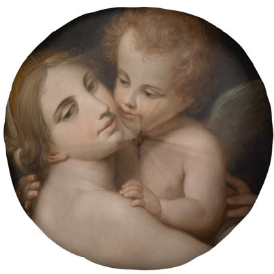 Coussin de plancher rond et cupid venus Giovanni Battista Cipriani