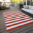 Washable Striped Indoor / Outdoor Rug-1313630839