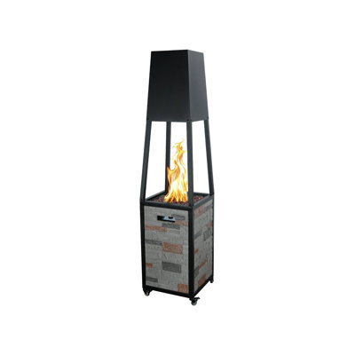 Square Propane Outdoor Fireplace