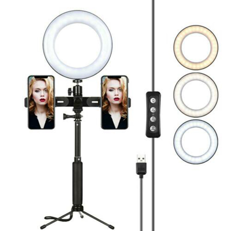 Selfie Ring Light with Tripod Stand & Cell Phone Holder Accessory