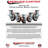 Polyurethane Set with Ball Bearing 2 Swivel Lock and 2 Rigid SCC
