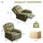 Rocker Recliner Chair with USB Charging Port, 360° Swivel Recliner Sofa, Oversized Electric Reclining Sofa for Adults, nursing chair with Overstuffed Cushion and Back( GREEN)-1068970192