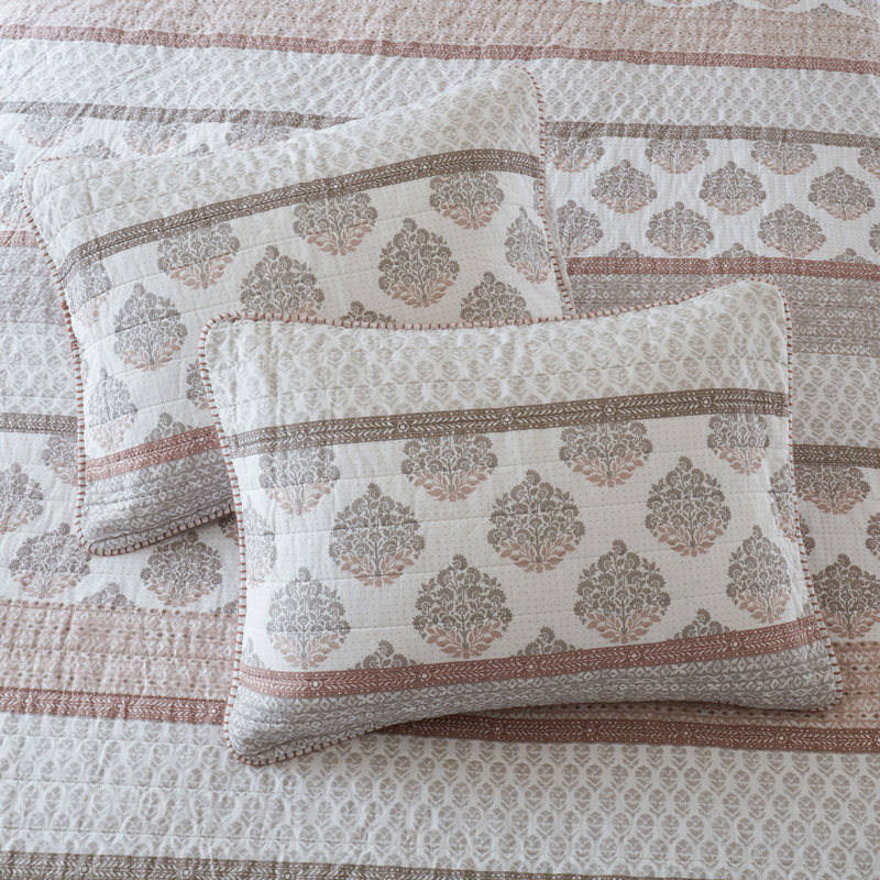 Surya Quilt 3pcs Set, King/Cal King, Clay