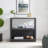 Thalia 33"H 2-Tier MDF Tall Rectangular Bookcase in Charcoal Gray-918611742