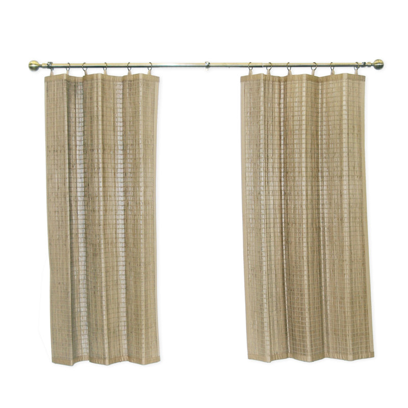Panneau de rideau simple semi-diaphane Pelico, l 40 po x L 84 po, Espresso