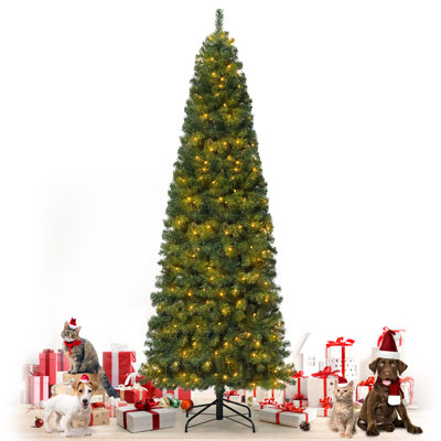 Arbre de Noël artificiel 7,5 pi avec 350 lumières DEL et 980 branches