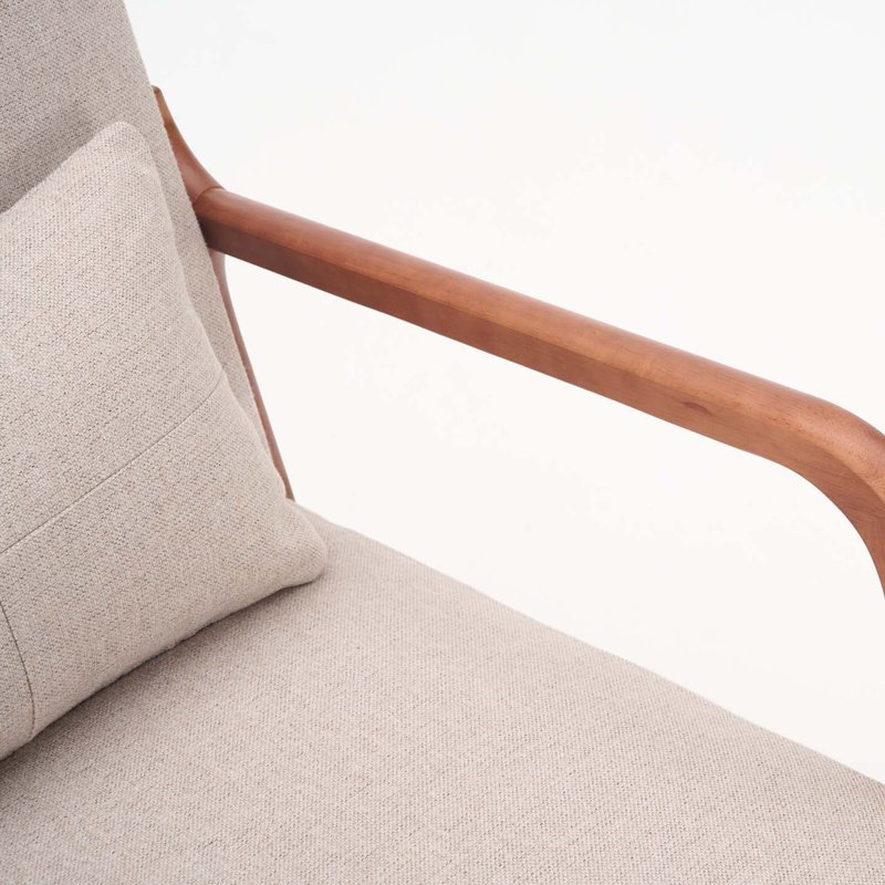 Alisija Upholstered Armchair, Light Beige Linen