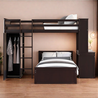 Twin Loft Bed With A Stand-Alone Bed