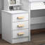 Vanity Desk With Mirror And Lights - 4 Drawer Unit, White Chic 3 Colour Lighting Plentiful Storage Space,