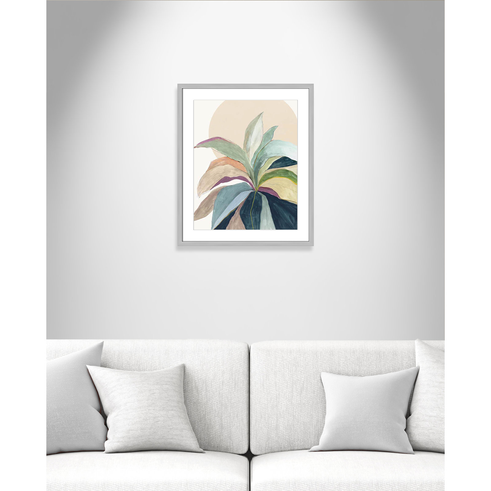 Sherbrooke Sunny Bright Leaves II by Asia Jensen Print, Yes, Silver Single Picture Frame, 25.5" H x 21.5" W x 1.25" D