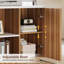 Bureau de direction en L 85,8 po avec classeur et rangement multiple-788983617
