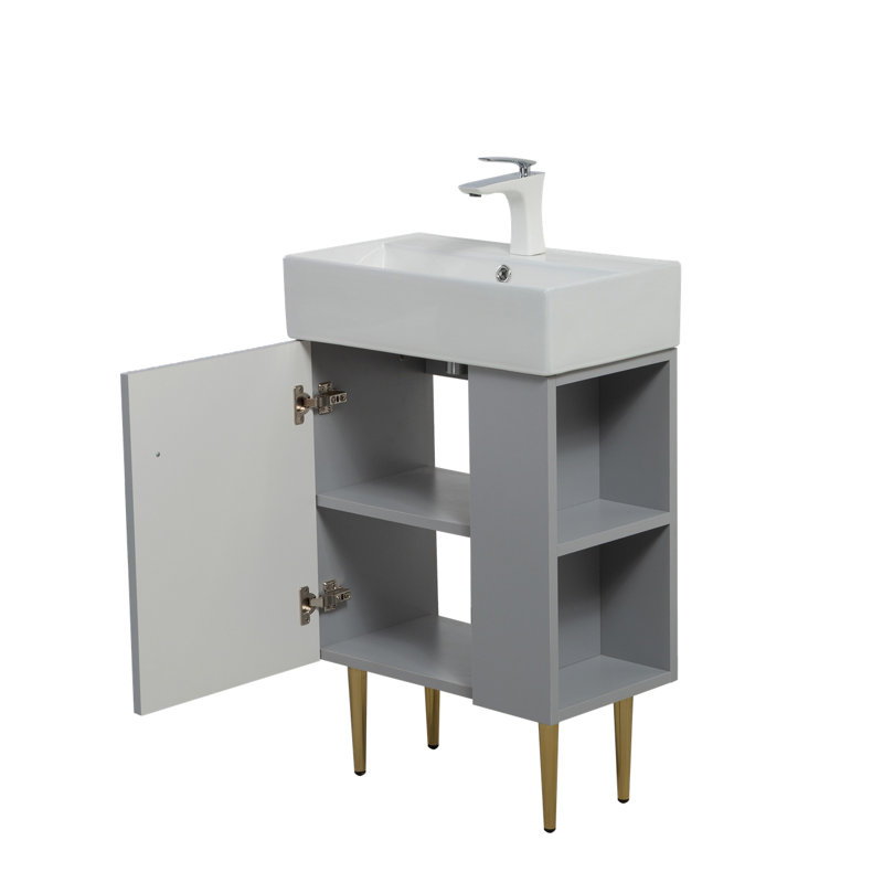 Lavabo 21,6 po seulement, lavabo 24V06-21, CM-24V06PB21-W1573P224469, Gris