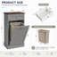 Armoire poubelle inclinable Havant 10 gallons-106451144