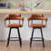 Rozie Swivel 26" Faux Leather Counter Stool