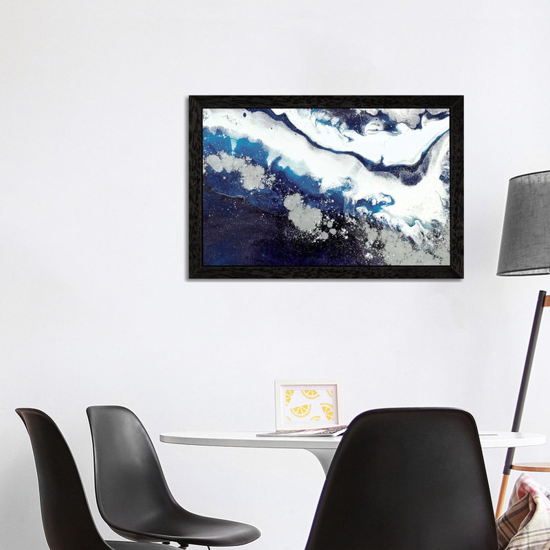 Sydney Harbour Black II by Antuanelle - Floater Frame Painting on Canvas, 101.6 cm H x 66.04 cm W, Black Framed