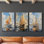 Série Sea and Shore Lxxiii - ensemble de toiles tendues avec châssis Premium - prêt à être accroché