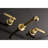 Kingston Brass Georgian Two-Handle 3-Hole Wall Mount Bathroom Faucet-35011696