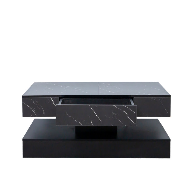 16.93IN High LED Coffee Table,Modern Coffee Table For Living Room,Living Room Tables,Large Living Room Furniture,LED Lights