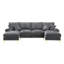 4 Seater Chenille Sectional-1147271753