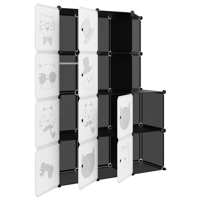 10 Pair Shoe Storage Box, Black