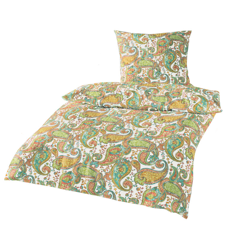 Paisley Duvet Cover Set with Pillowcases Included, 155 x 220 cm - 1 Pillowcase (80 x 80 cm)