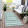 Machine Washable Indoor/Outdoor Xhevrie Teal Rug