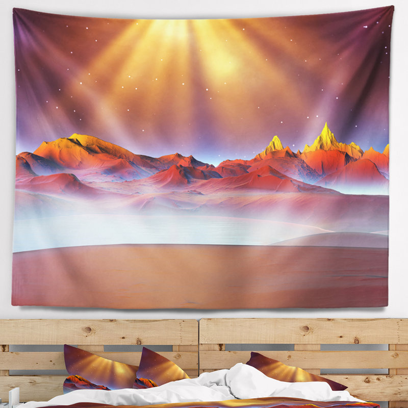 Tapisserie «Alien Landscape at Sunset», H 68 po x l 80 po