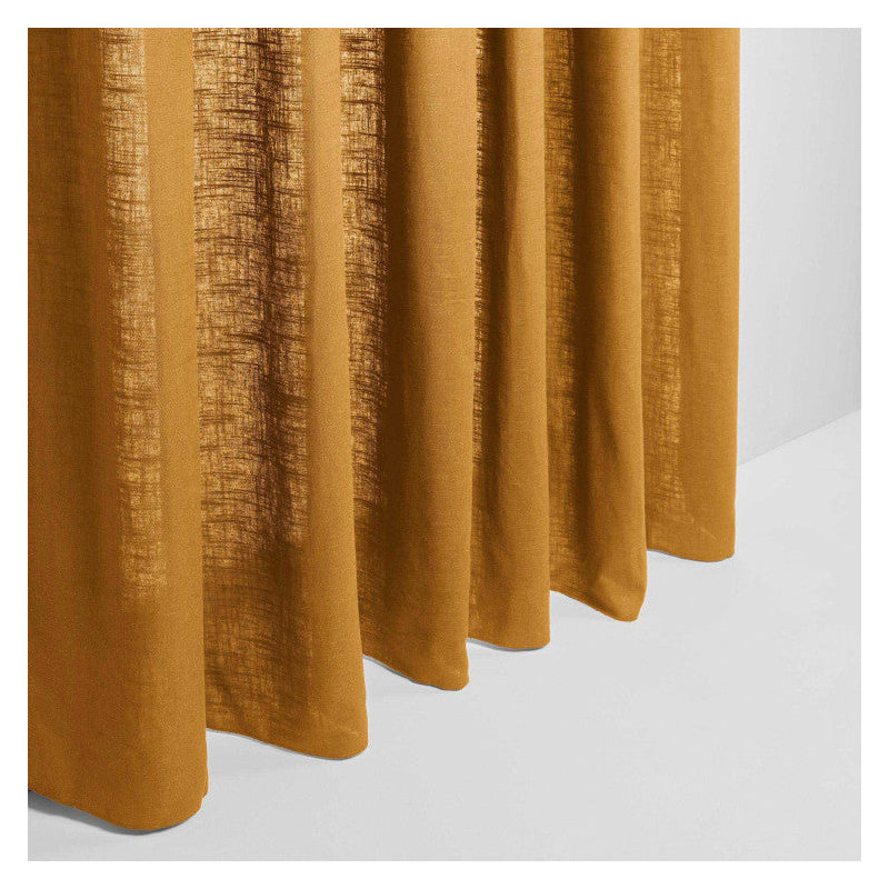 Bellavista Semi Sheer Curtain Single Panel, Ochre, Width 145 x Drop 280cm