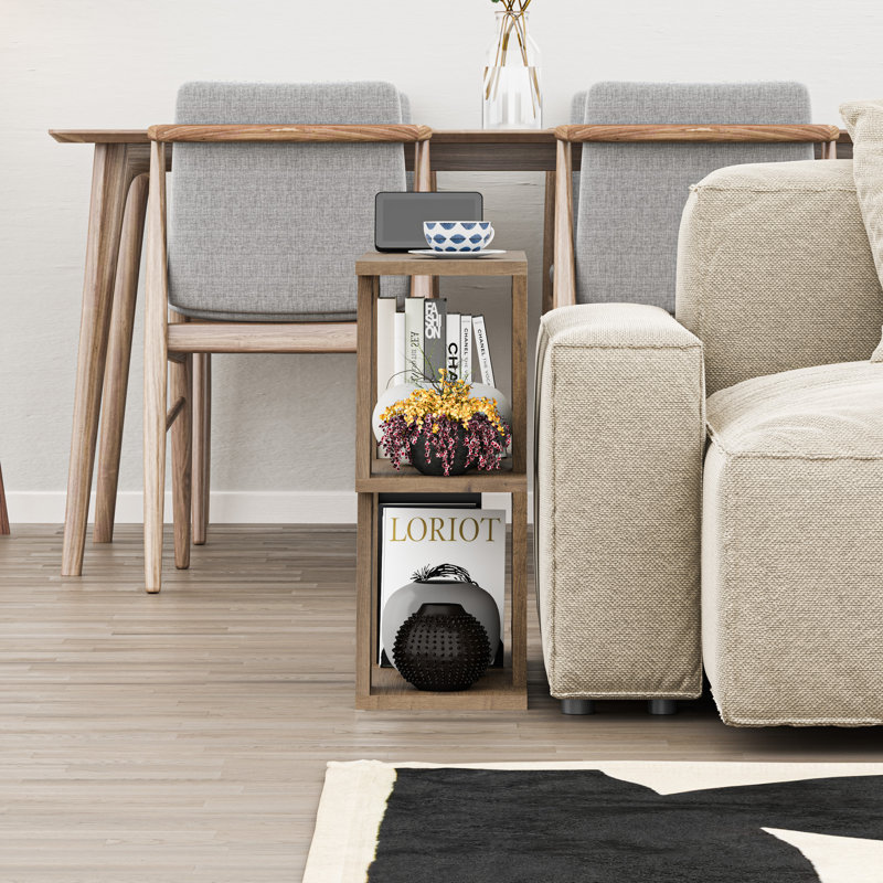Adriana Side Table Modern Compact Design for Living Room & Bedroom, Brown