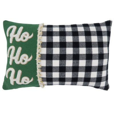 Merry Martinique 'Ho Ho Ho' Design Rectangular Pillow Cover & Insert
