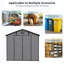 Remise de rangement extérieure en plastique 8 x 10 pi - Remise à outils verrouillable en résine avec fenêtre et plancher-123924411