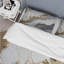 Ensemble de housse de couette Minimalisme en or blanc - Spirales abstraites-107147992