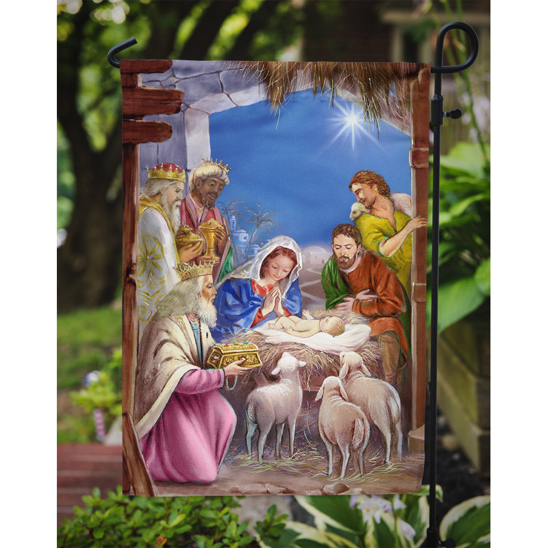 Asgun Double Sided Polyester Christmas Garden Flag, 15" H  x 11" W