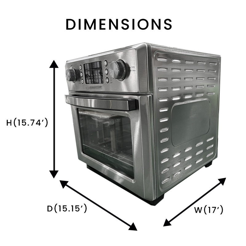 Stainless Steel 5-in-1 Electric Air Fryer and Convection Oven