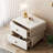 360° Rotating Nightstand with 2 Drawers, Modern Leather Top and Solid Wood Frame, Swivel Bedside Table for Small Spaces, Living Room, Bedroom-839269847