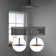 8 in  Matte Black Thermostatic LED Shower Faucet Combo Set Massage Rainfall Head System