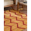 Or | Tapis d'intérieur rouge en laine noué à la main à motif géométrique rouge-1179179236