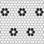 Carreau de mosaïque en porcelaine de 9 po 3/4 po x 11 1/2 po Merola