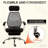 High Back Mesh Office Chair Swivel Reclining Computer Desk Chair With Retractable Footrest,Headrest,Padded Armrest