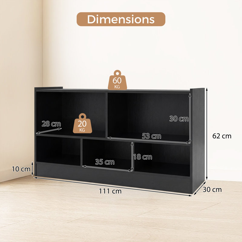62cm H x 111cm W Cube Bookcase