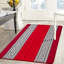 Non-Slip Red-Grey Indoor Area Rug – Washable Large & Small Door Mat, Hallway, Bedroom & Kitchen Floor Mat-1585552980