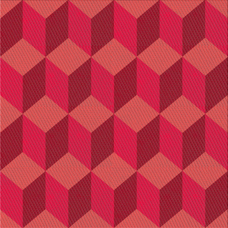 Tapis de zone rose à motif, Carré 5 pi